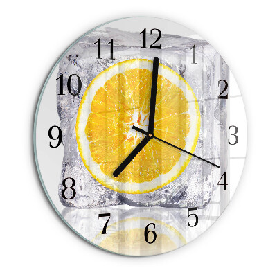 Wanduhr rund Orangeneis
