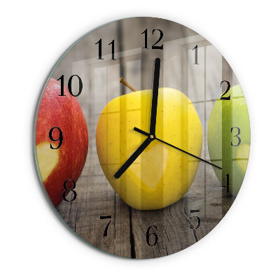Wanduhr rund Äpfel