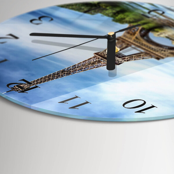 Wanduhr rund Eiffelturm