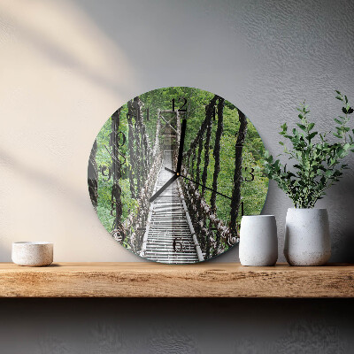 Wanduhr rund Hängebrücke