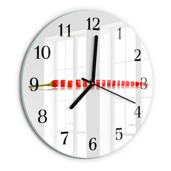 Wanduhr rund Chili-Pfeffer