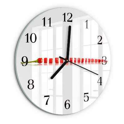 Wanduhr rund Chili-Pfeffer