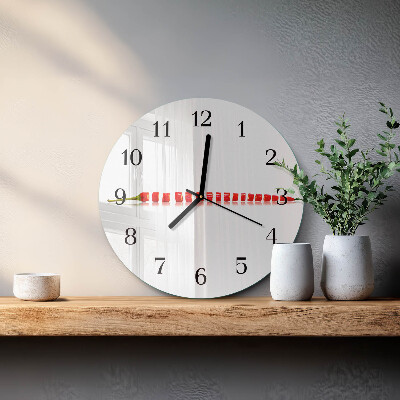 Wanduhr rund Chili-Pfeffer