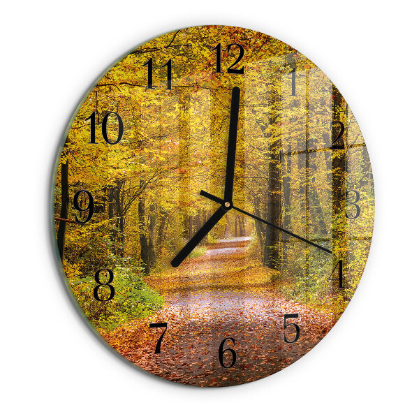 Wanduhr rund Waldweg