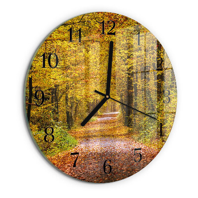 Wanduhr rund Waldweg