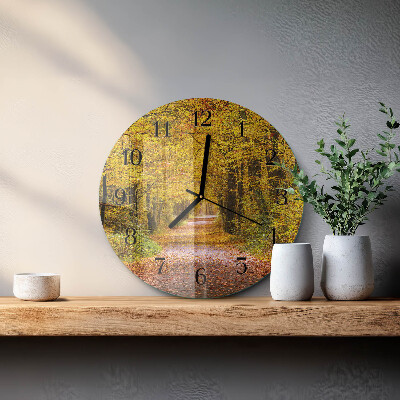 Wanduhr rund Waldweg