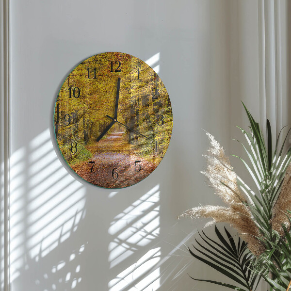Wanduhr rund Waldweg