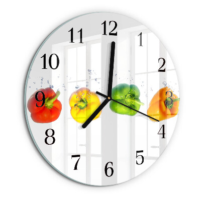 Wanduhr rund Pfeffer