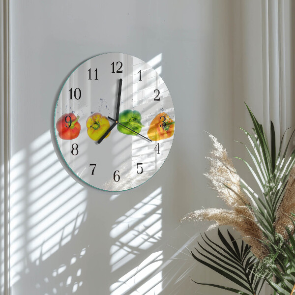 Wanduhr rund Pfeffer