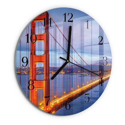 Wanduhr rund Golden Gate