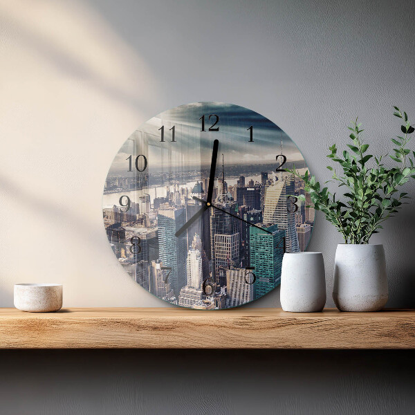 Wanduhr rund Stadt