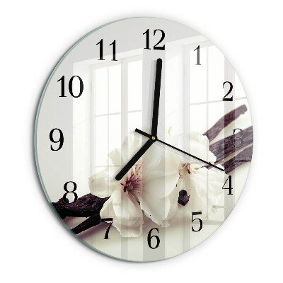 Wanduhr rund Vanille