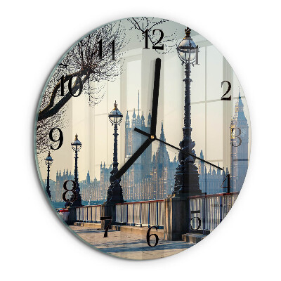 Wanduhr rund Laternen