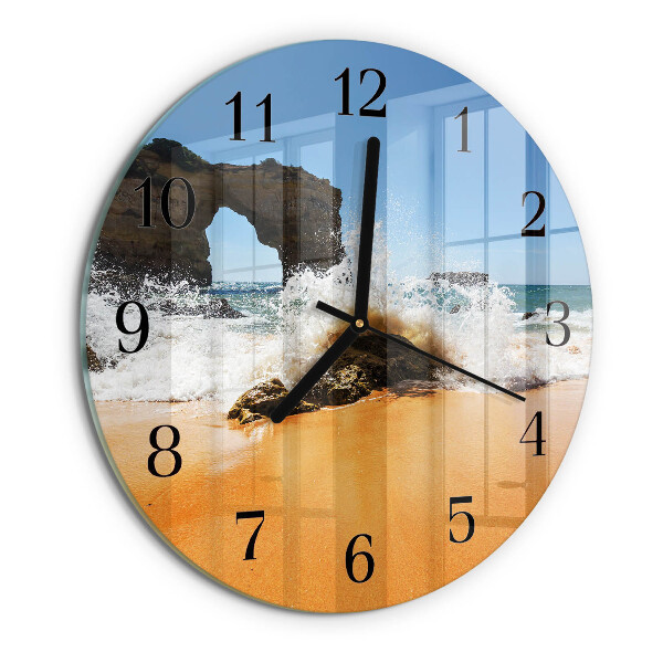 Wanduhr rund Strand