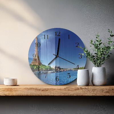 Wanduhr rund Der Himmel von Paris