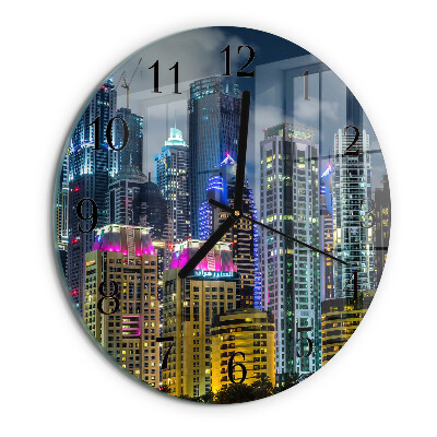 Wanduhr rund Stadt