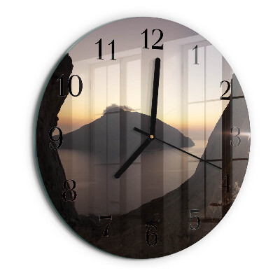Wanduhr rund Ozeanberg