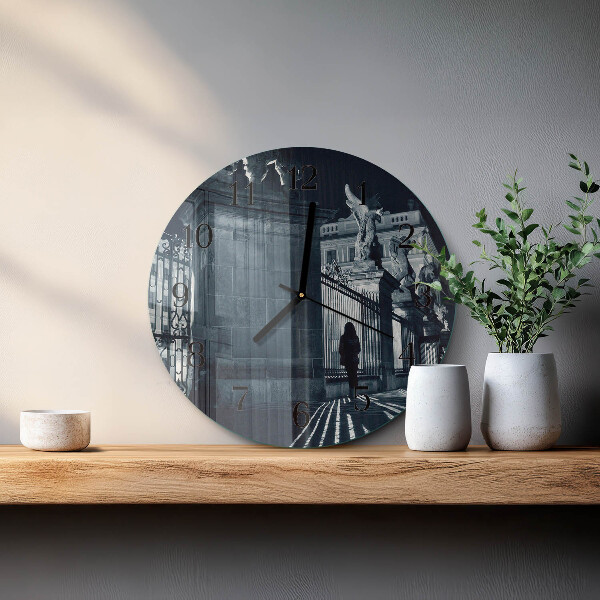 Wanduhr rund Hradschin