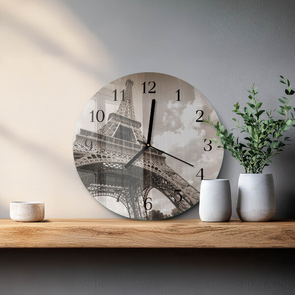 Wanduhr rund Paris