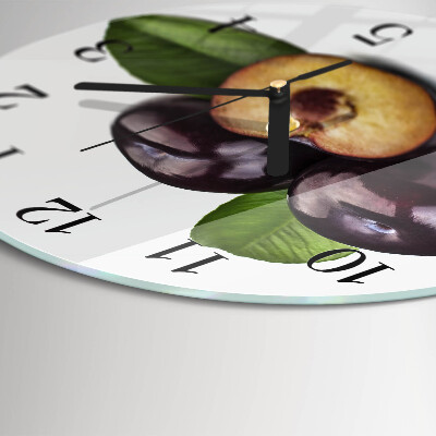 Wanduhr rund Pflaumen