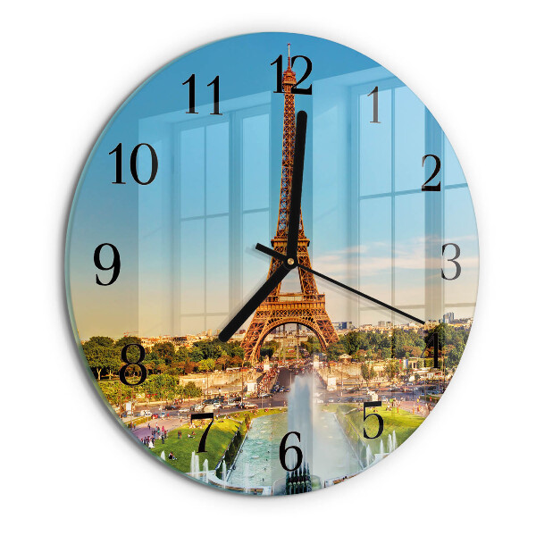 Wanduhr rund Paris