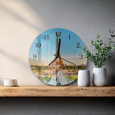 Wanduhr rund Paris