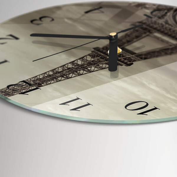 Wanduhr rund Eiffelturm