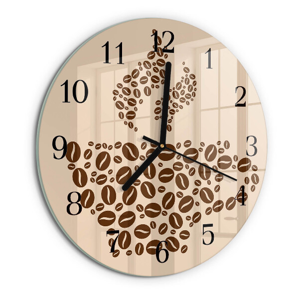 Wanduhr rund Kaffee