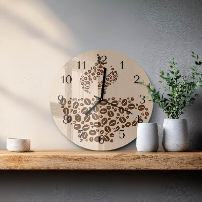 Wanduhr rund Kaffee