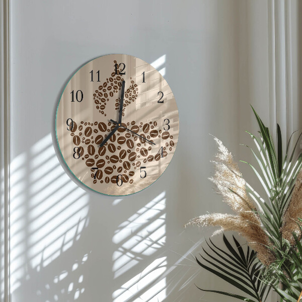 Wanduhr rund Kaffee