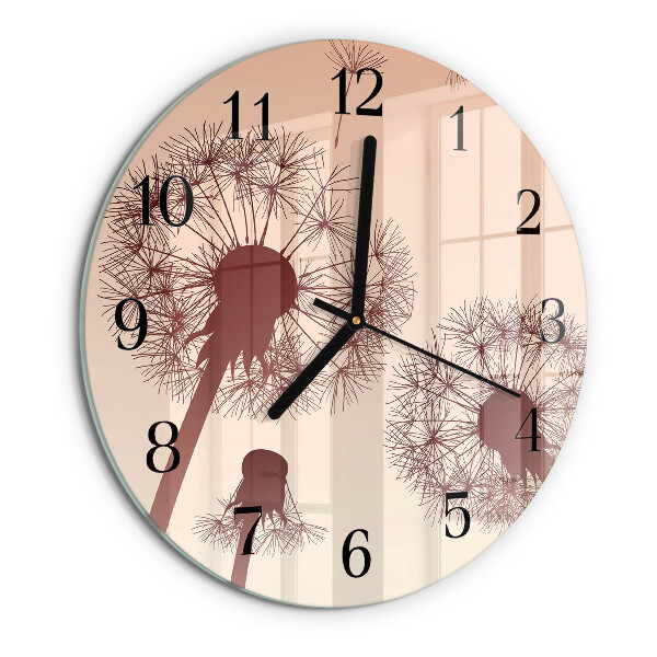 Wanduhr rund Löwenzahn