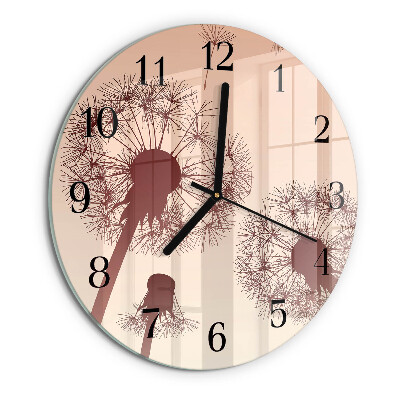 Wanduhr rund Löwenzahn