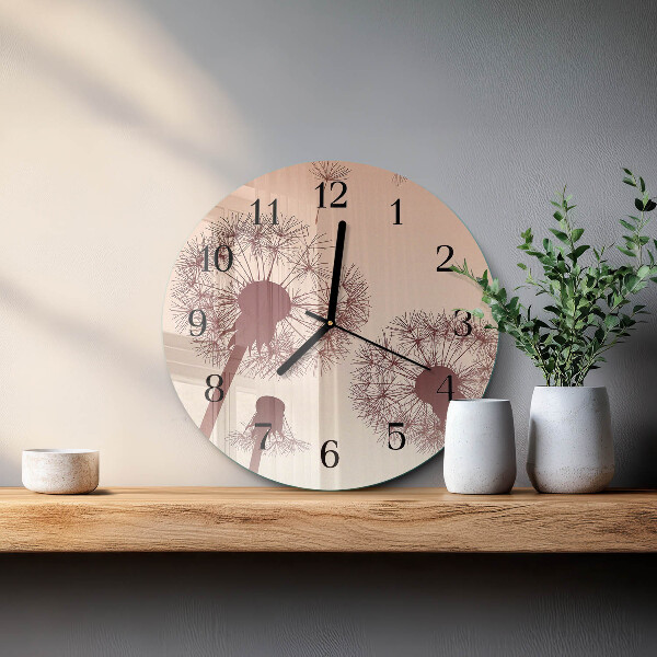 Wanduhr rund Löwenzahn