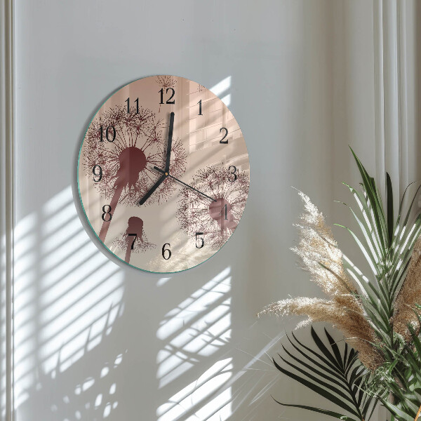 Wanduhr rund Löwenzahn