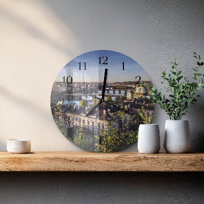 Wanduhr rund Prag