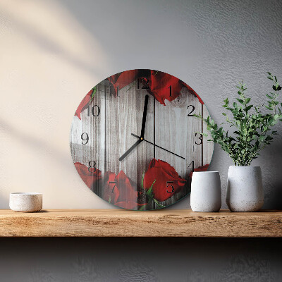 Wanduhr rund Rosentabletten