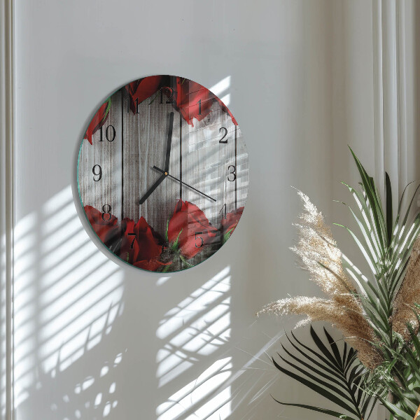 Wanduhr rund Rosentabletten