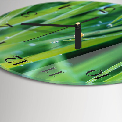 Wanduhr rund Gras