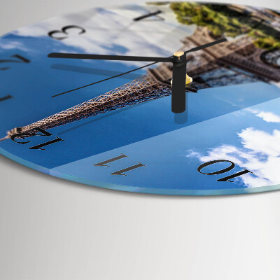 Wanduhr rund Eiffelturm