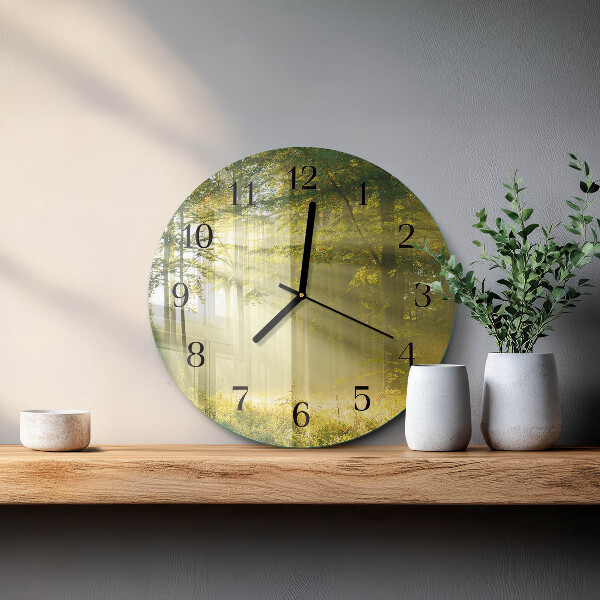 Wanduhr rund Wald