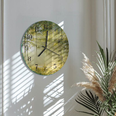 Wanduhr rund Wald
