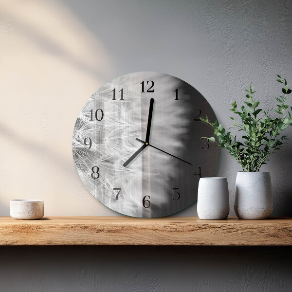 Wanduhr rund Löwenzahn