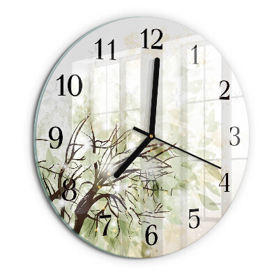 Wanduhr rund Baum
