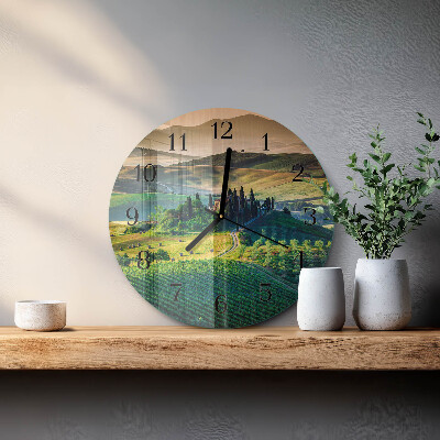 Wanduhr rund Landschaft