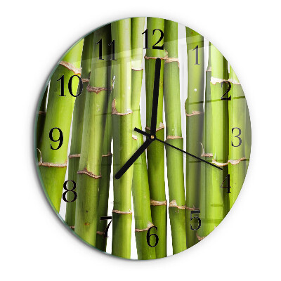 Wanduhr rund Bambus