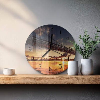 Wanduhr rund Bridge River