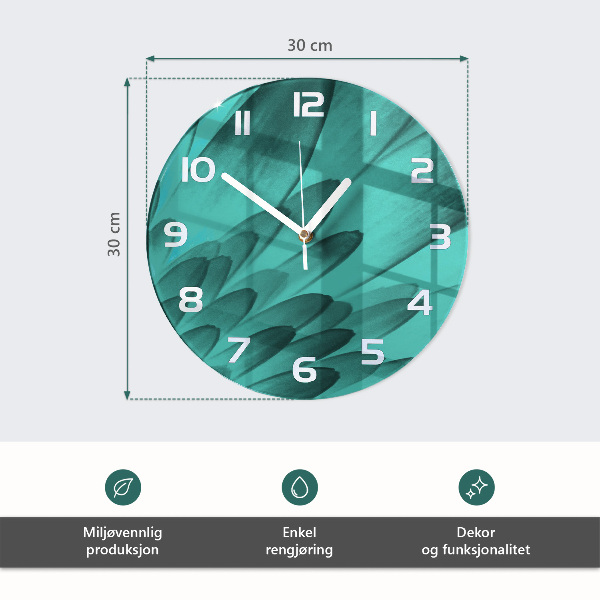 Wanduhr rund Orchidee