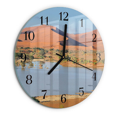 Wanduhr rund Wüste