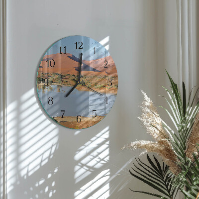 Wanduhr rund Wüste