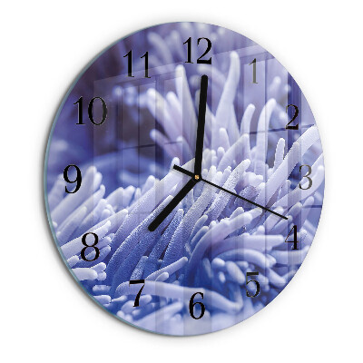 Wanduhr rund Anemone
